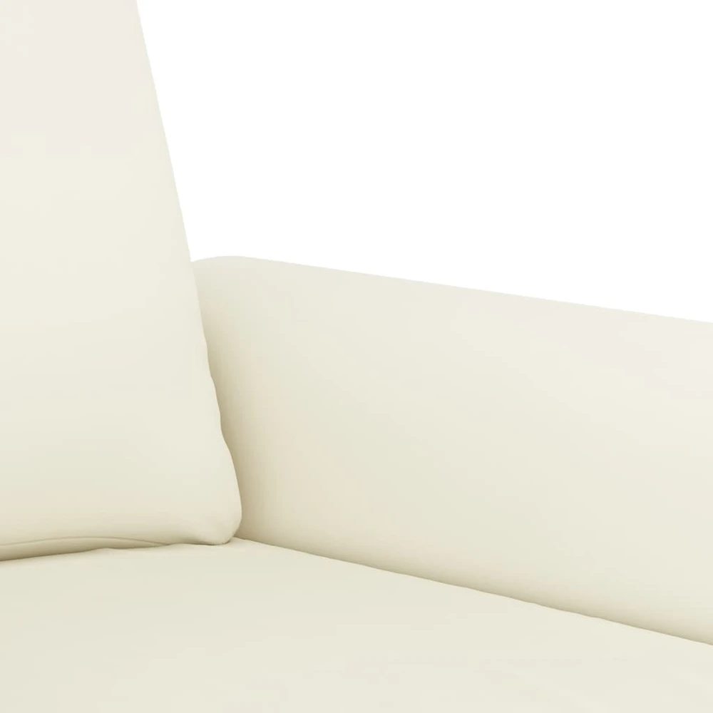 Sofa Sofos komplektas su pagalvėmis, 2 dalių, kreminis, aksomas