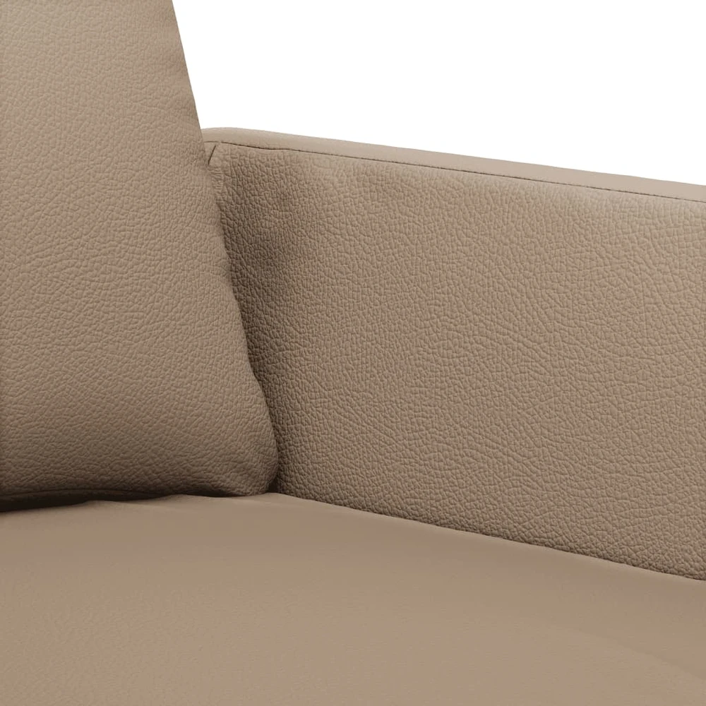 Sofa Sofos komplektas su pagalvėmis, 2 dalių, kapučino, dirbtinė oda