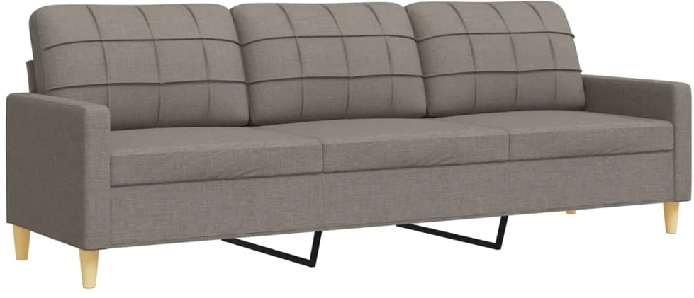Sofa Sofos komplektas su pagalvėmis, 2 dalių, taupe, audinys