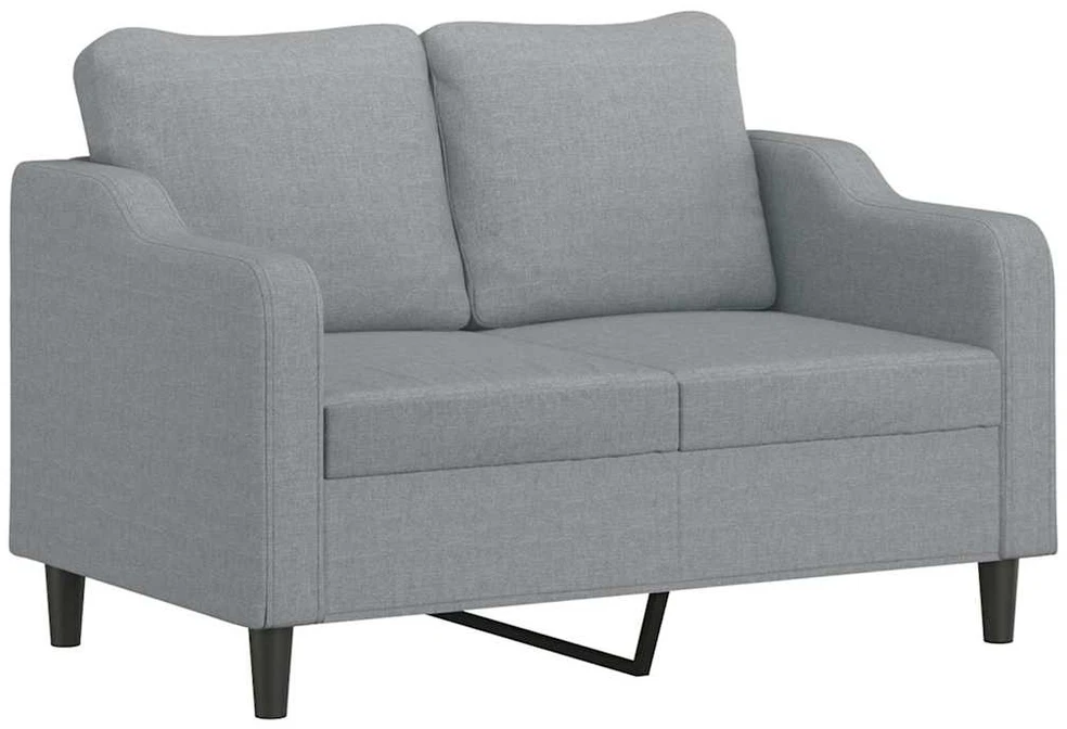 Sofa Sofos komplektas su pagalvėmis, 2 dalių, pilkas, audinys