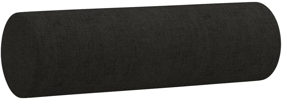 Sofa Sofos komplektas su pagalvėmis, 2 dalių, juodas, audinys