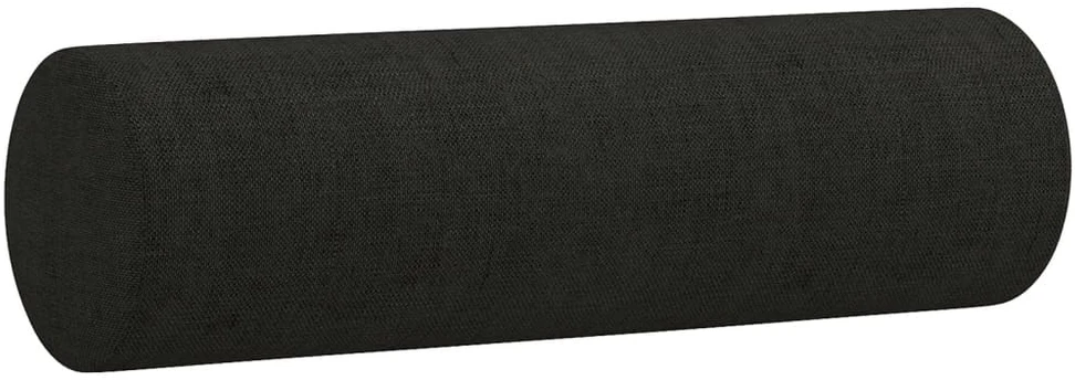 Sofa Sofos komplektas su pagalvėmis, 2 dalių, juodas, audinys