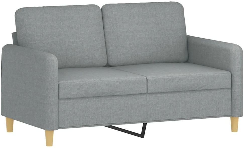 Sofa Sofos komplektas su pagalvėmis, 2 dalių, pilkas, audinys
