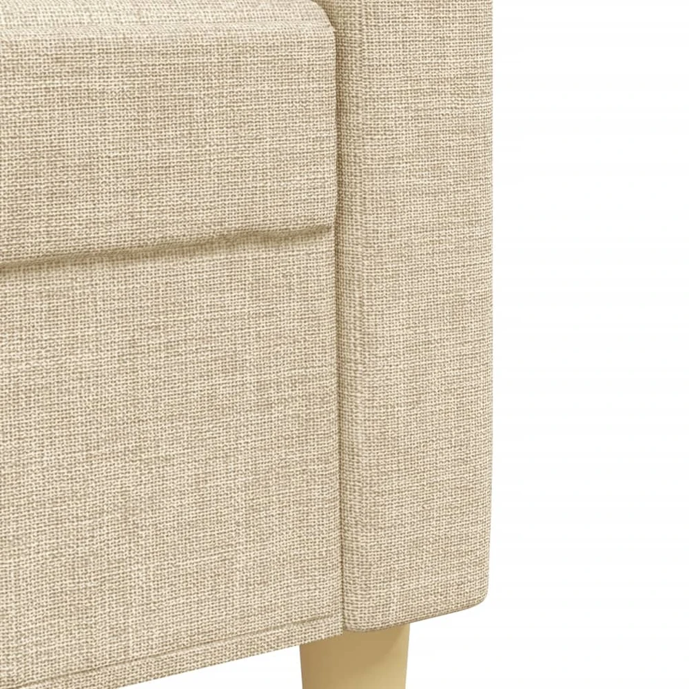 Sofa Sofos komplektas su pagalvėmis, 2 dalių, kreminis, audinys