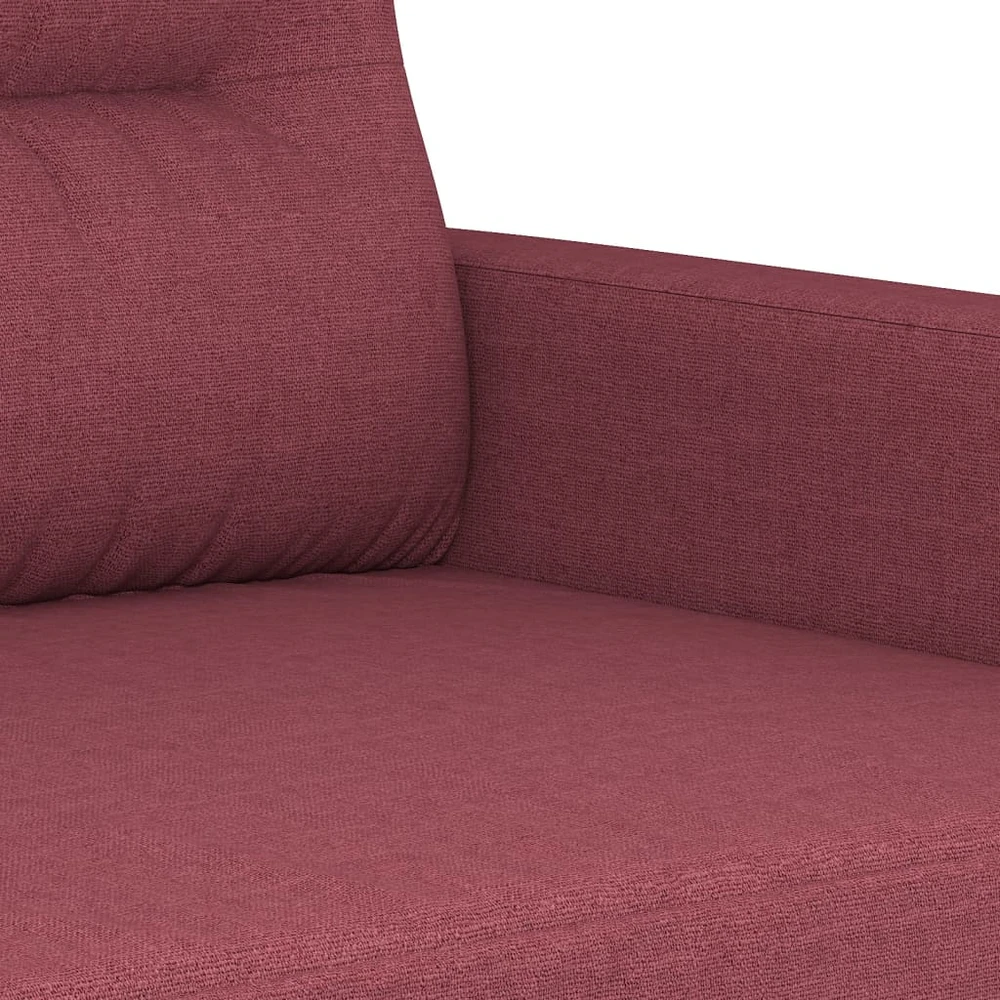 Sofa Sofos komplektas su pagalvėmis, 2 dalių, vyno, audinys