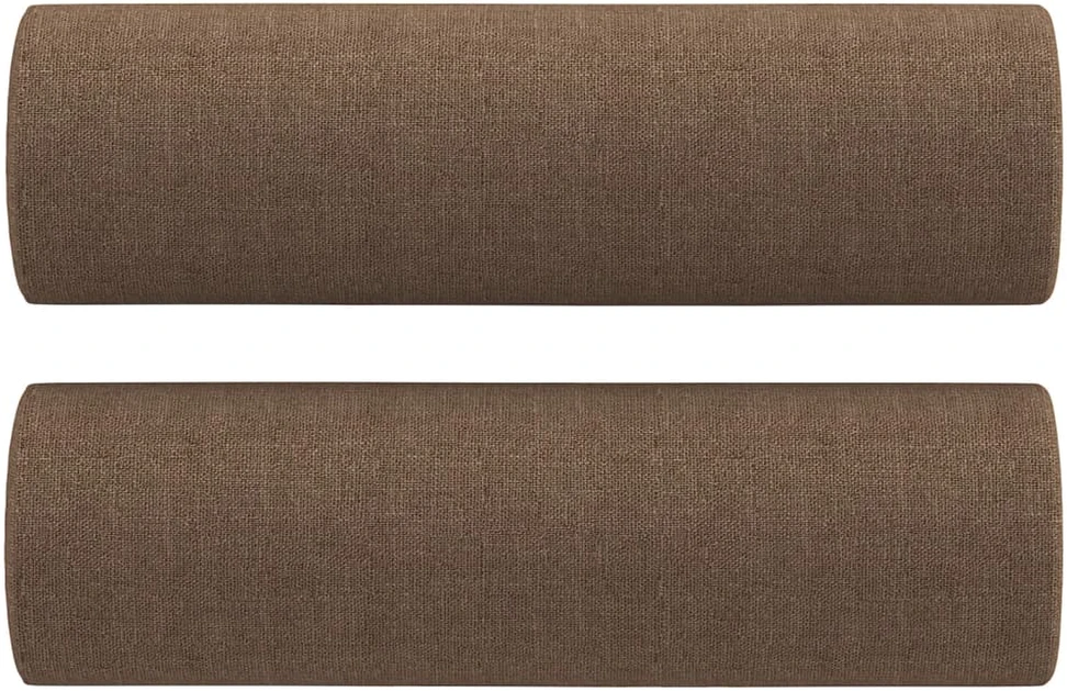 Sofa Sofos komplektas su pagalvėmis, 2 dalių, rudas, audinys