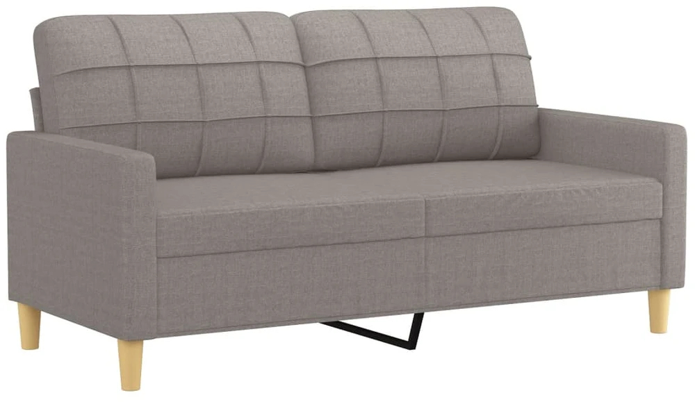 Sofa Sofos komplektas su pagalvėmis, 2 dalių, taupe, audinys