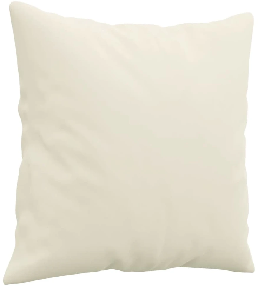 Sofa Sofos komplektas su pagalvėmis, 2 dalių, kreminis, aksomas