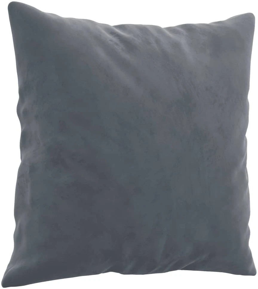 Sofa Sofos komplektas su pagalvėmis, 3 dalių, pilkas, aksomas