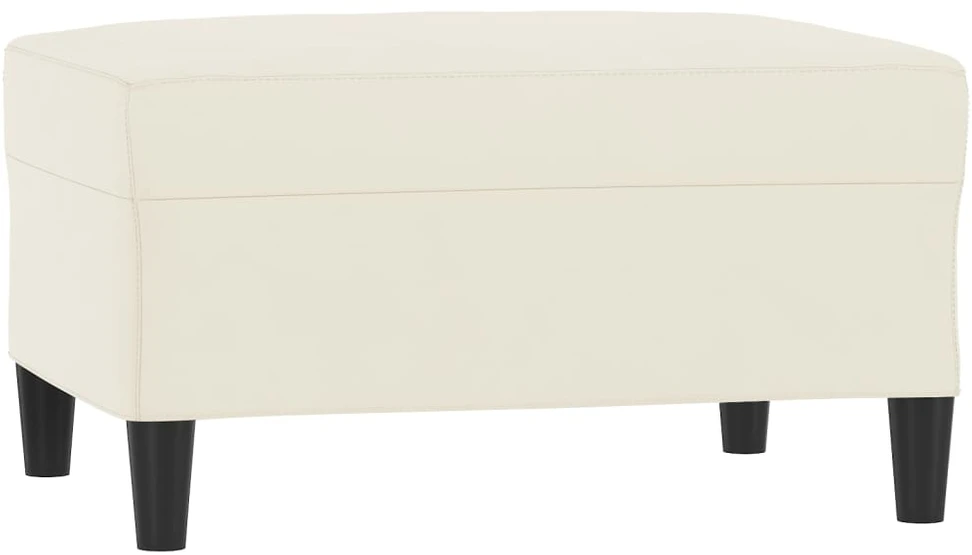 Sofa Sofos komplektas su pagalvėmis, 3 dalių, kreminis, aksomas