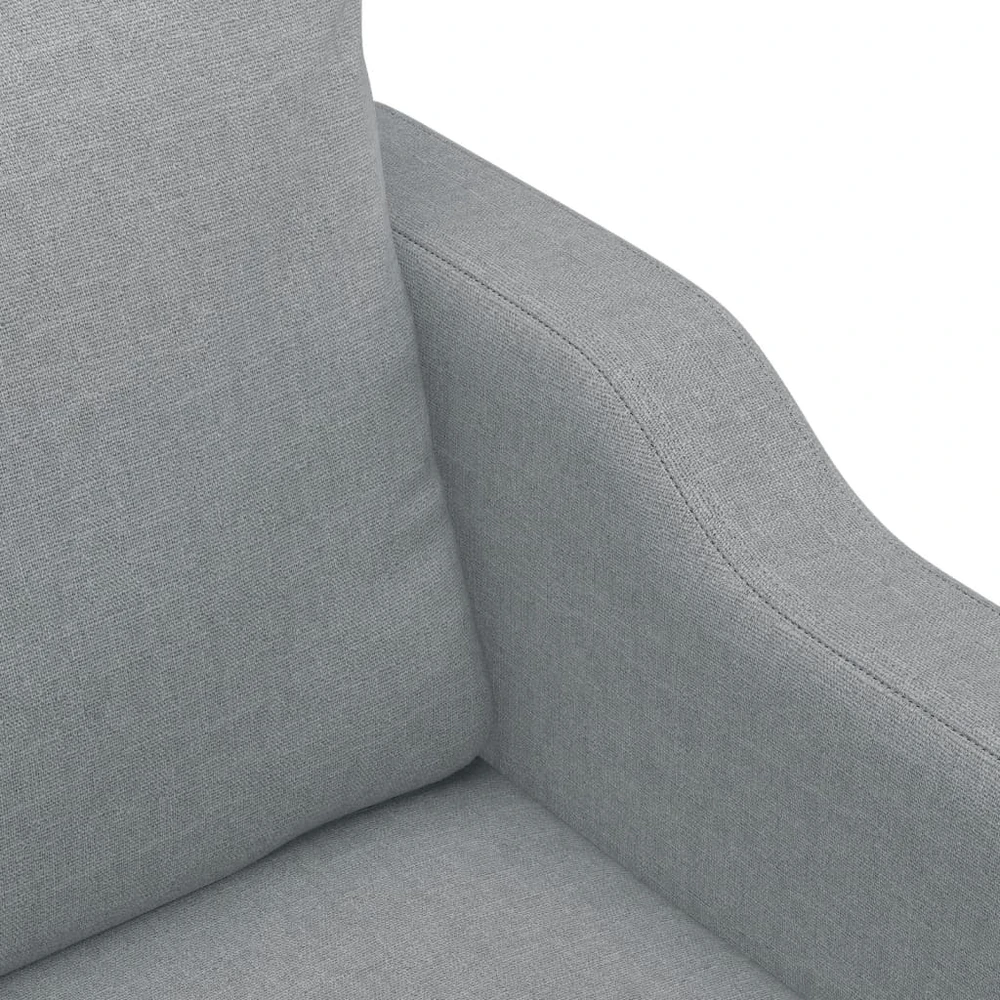 Sofa Sofos komplektas su pagalvėmis, 3 dalių, pilkas, audinys