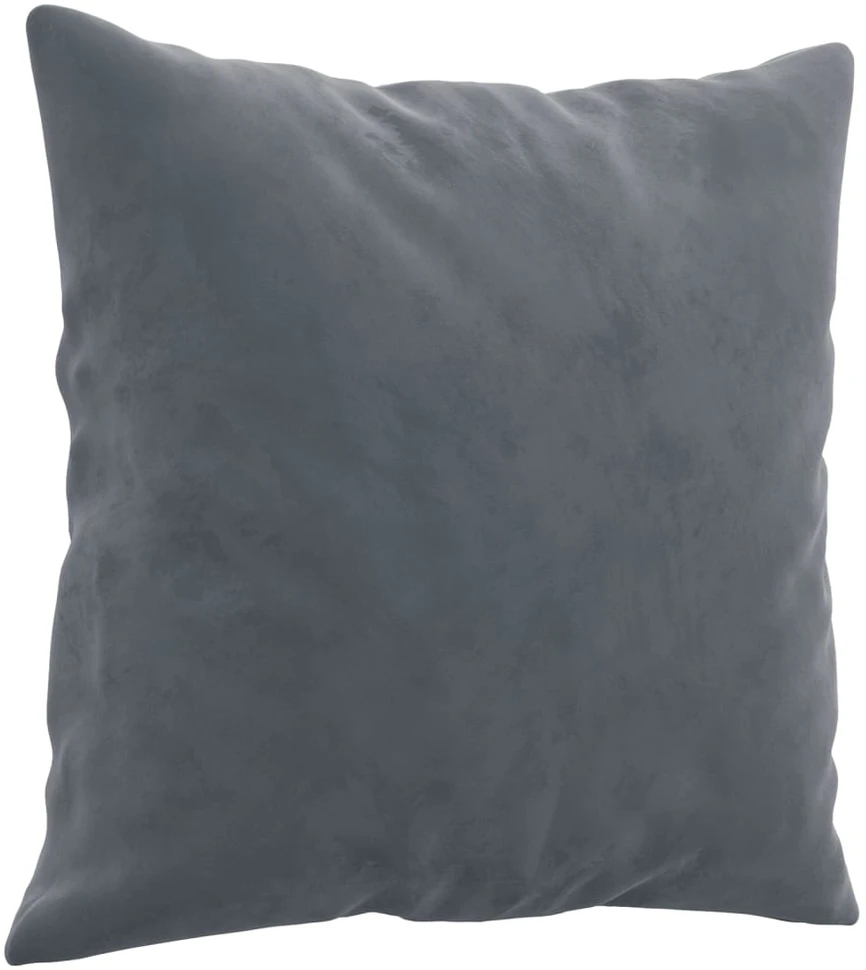 Sofa Sofos komplektas su pagalvėmis, 3 dalių, pilkas, aksomas