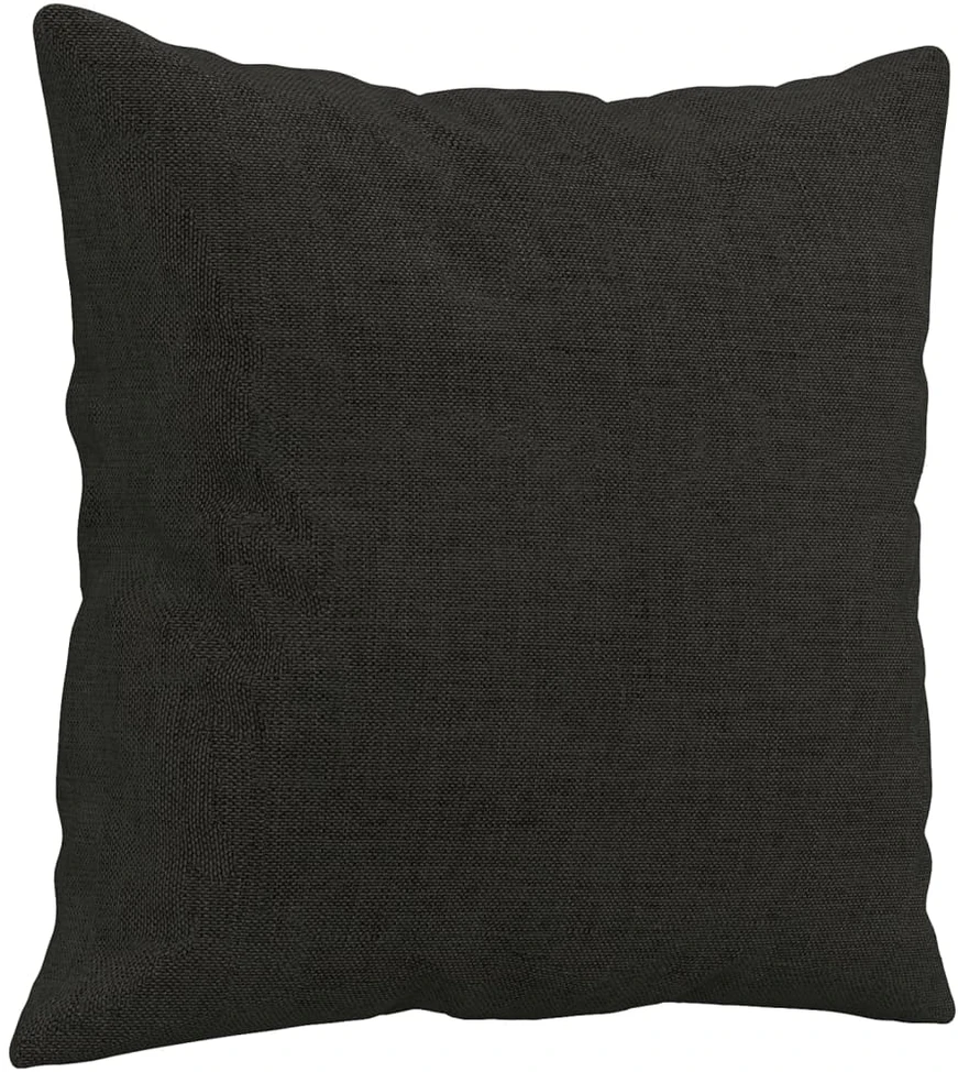 Sofa Sofos komplektas su pagalvėmis, 3 dalių, juodas, audinys