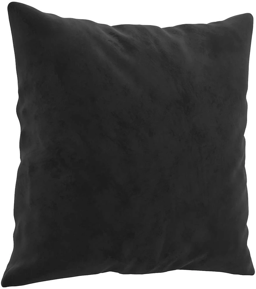 Sofa Sofos komplektas su pagalvėmis, 3 dalių, juodas, aksomas