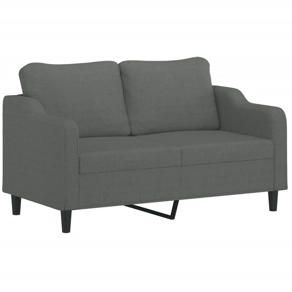 Sofa Sofos komplektas su pagalvėmis, 3 dalių, pilkas, audinys