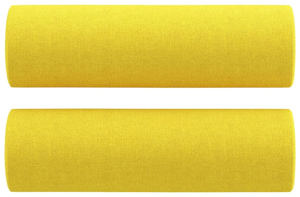 Sofa Sofos komplektas su pagalvėmis, 3 dalių, geltonas, audinys