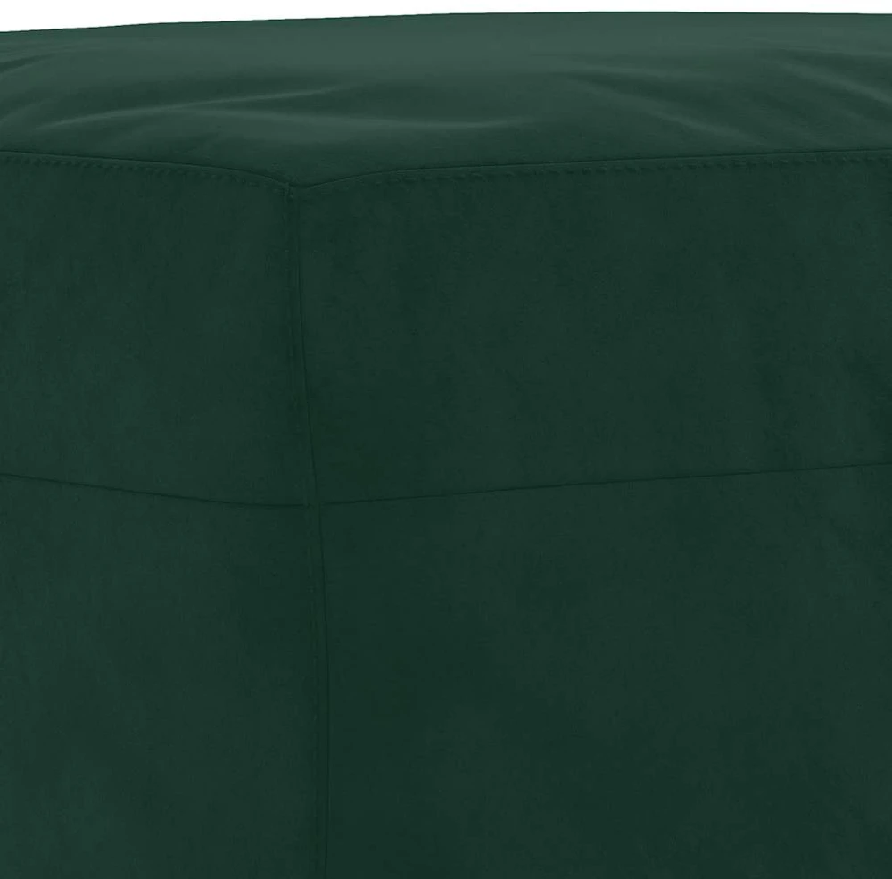 Sofa Sofos komplektas su pagalvėmis, 3 dalių, žalias, aksomas