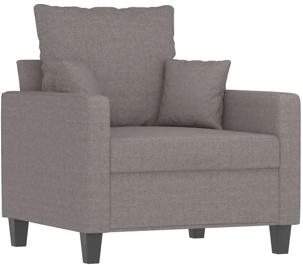 Sofa Sofos komplektas su pagalvėmis, 3 dalių, taupe, audinys
