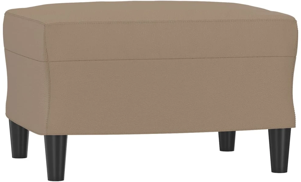 Sofa Sofos komplektas su pagalvėmis, 3 dalių, kapučino, dirbtinė oda