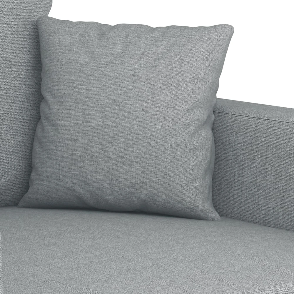 Sofa Sofos komplektas su pagalvėmis, 3 dalių, pilkas, audinys