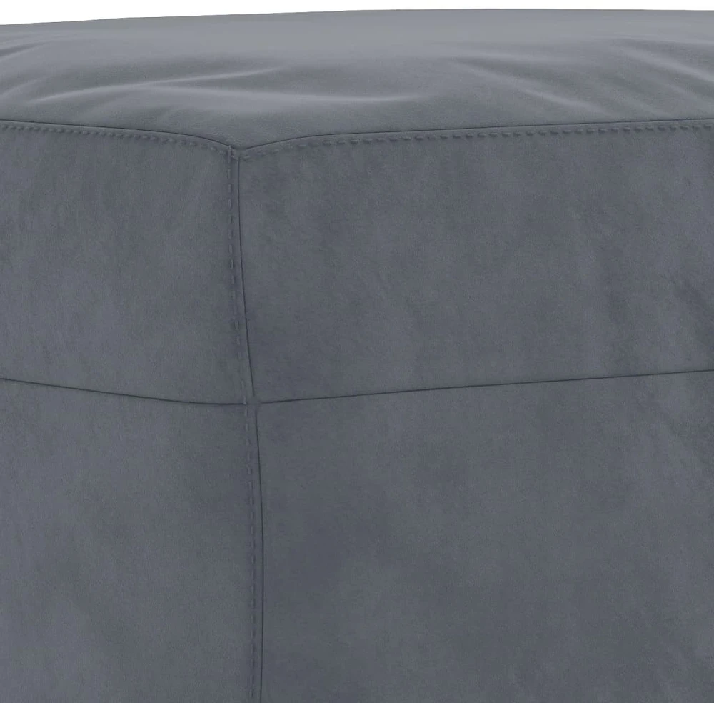 Sofa Sofos komplektas su pagalvėmis, 3 dalių, pilkas, aksomas