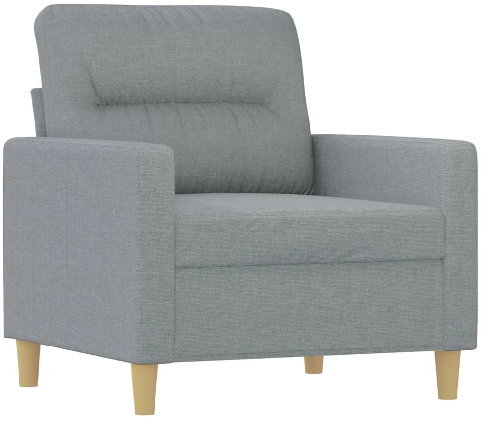 Sofa Sofos komplektas su pagalvėmis, 3 dalių, pilkas, audinys