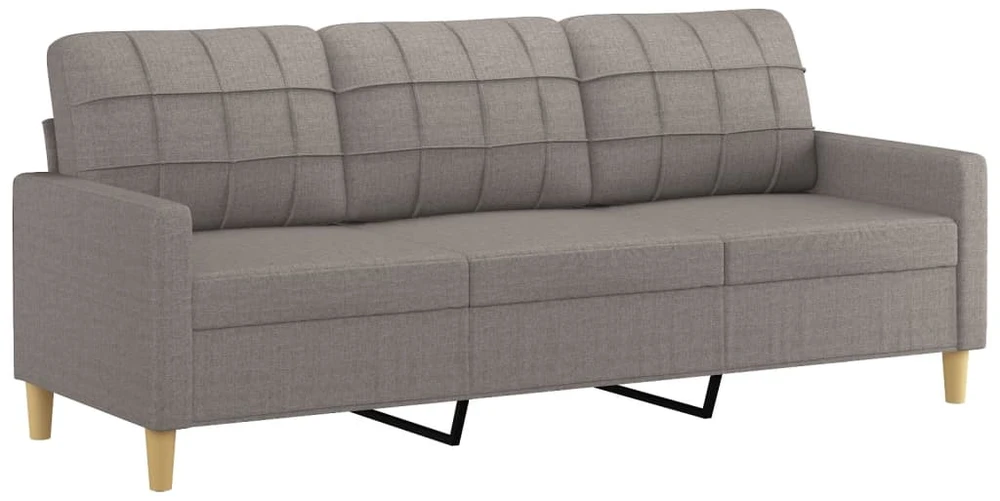 Sofa Sofos komplektas su pagalvėmis, 3 dalių, taupe, audinys