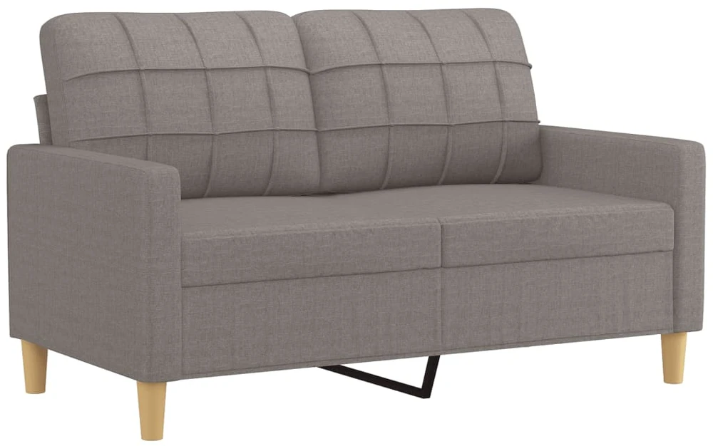 Sofa Sofos komplektas su pagalvėmis, 3 dalių, taupe, audinys