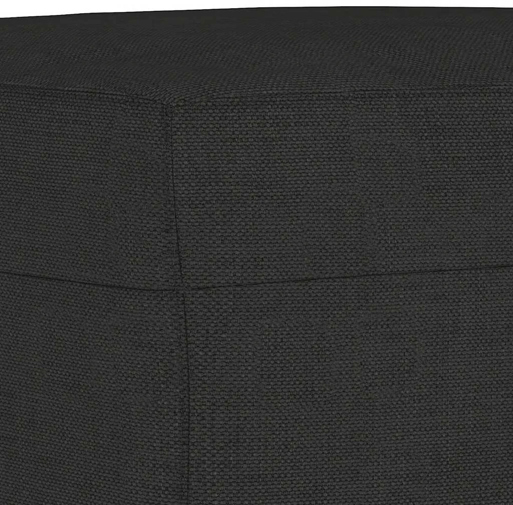 Sofa Sofos komplektas su pagalvėmis, 3 dalių, juodas, audinys