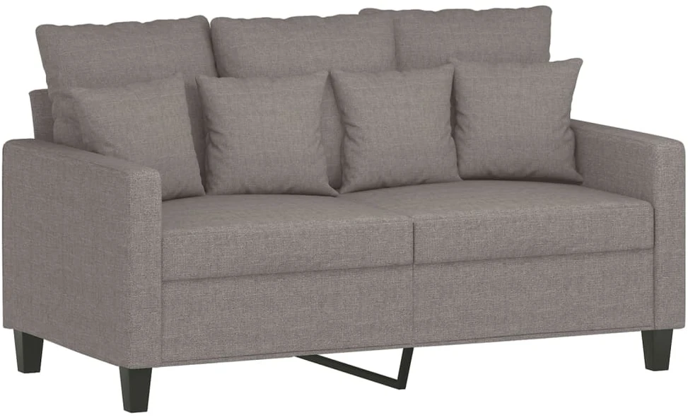 Sofa Sofos komplektas su pagalvėmis, 3 dalių, taupe, audinys