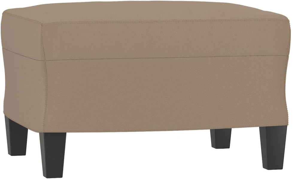 Sofa Sofos komplektas su pagalvėmis, 3 dalių, kapučino, dirbtinė oda