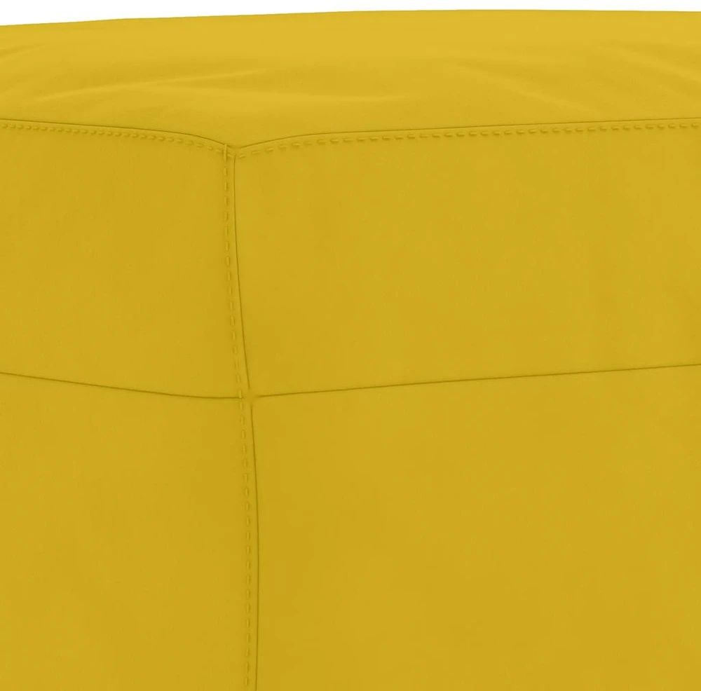Sofa Sofos komplektas su pagalvėmis, 3 dalių, geltonas, aksomas