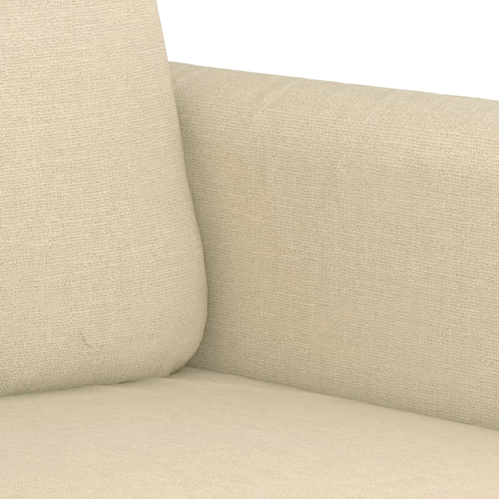 Sofa Sofos komplektas su pagalvėmis, 3 dalių, kreminis, audinys