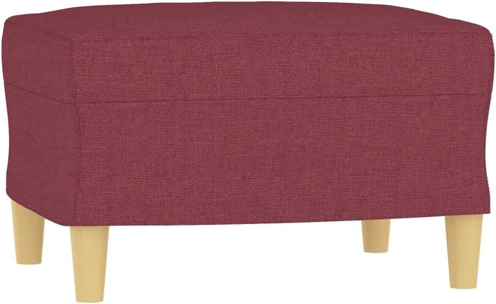Sofa Sofos komplektas su pagalvėmis, 3 dalių, vyno, audinys