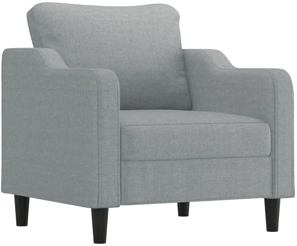 Sofa Sofos komplektas su pagalvėmis, 3 dalių, pilkas, audinys