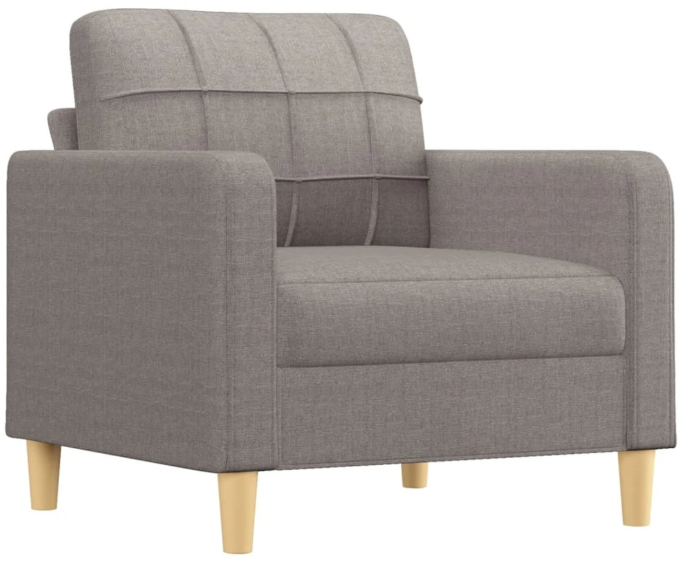 Sofa Sofos komplektas su pagalvėmis, 3 dalių, taupe, audinys