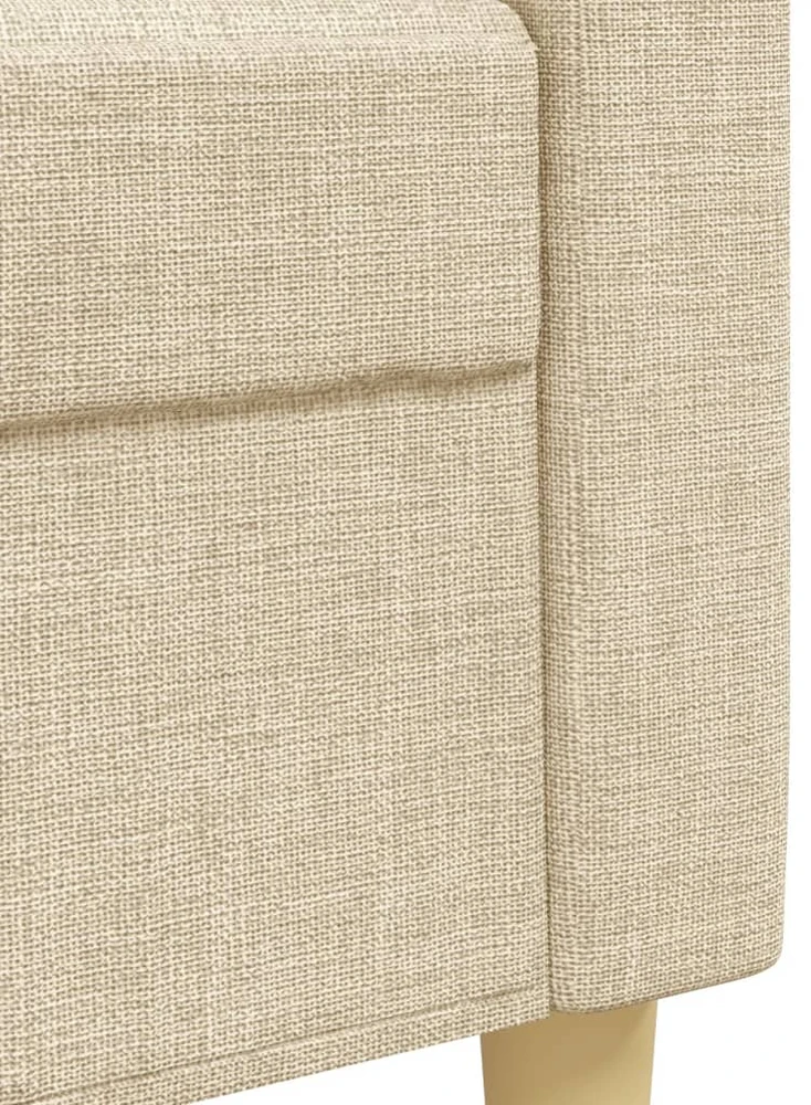 Sofa Sofos komplektas su pagalvėmis, 3 dalių, kreminis, audinys