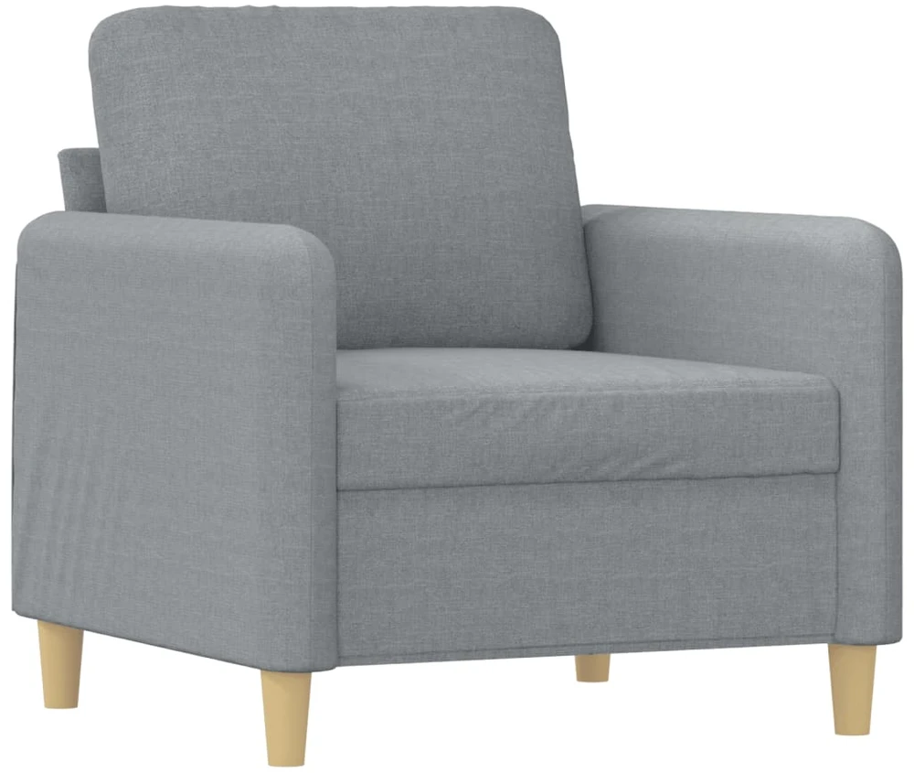 Sofa Sofos komplektas su pagalvėmis, 3 dalių, pilkas, audinys