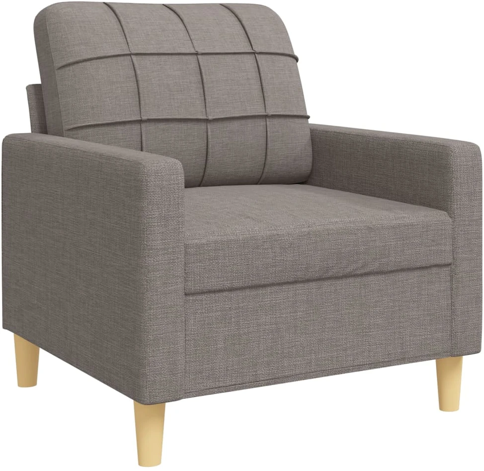 Sofa Sofos komplektas su pagalvėmis, 3 dalių, taupe, audinys