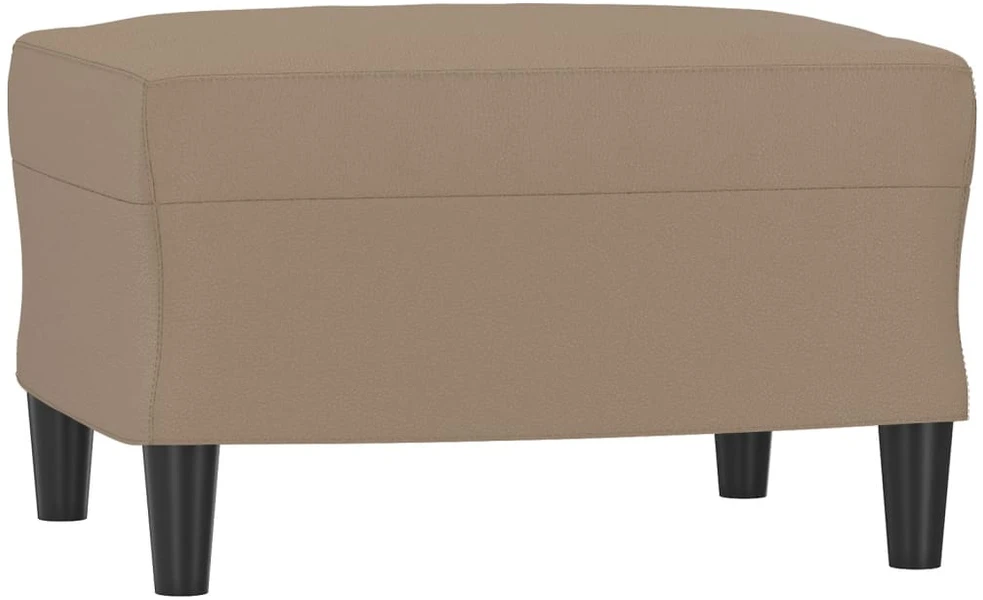 Sofa Sofos komplektas su pagalvėmis, 3 dalių, kapučino, dirbtinė oda