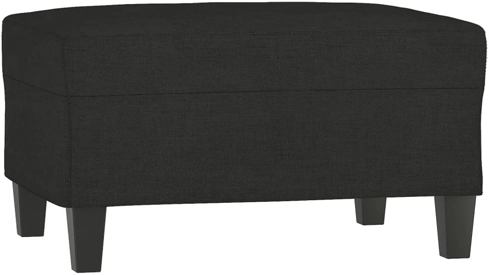 Sofa Sofos komplektas su pagalvėmis, 4 dalių, juodas, audinys