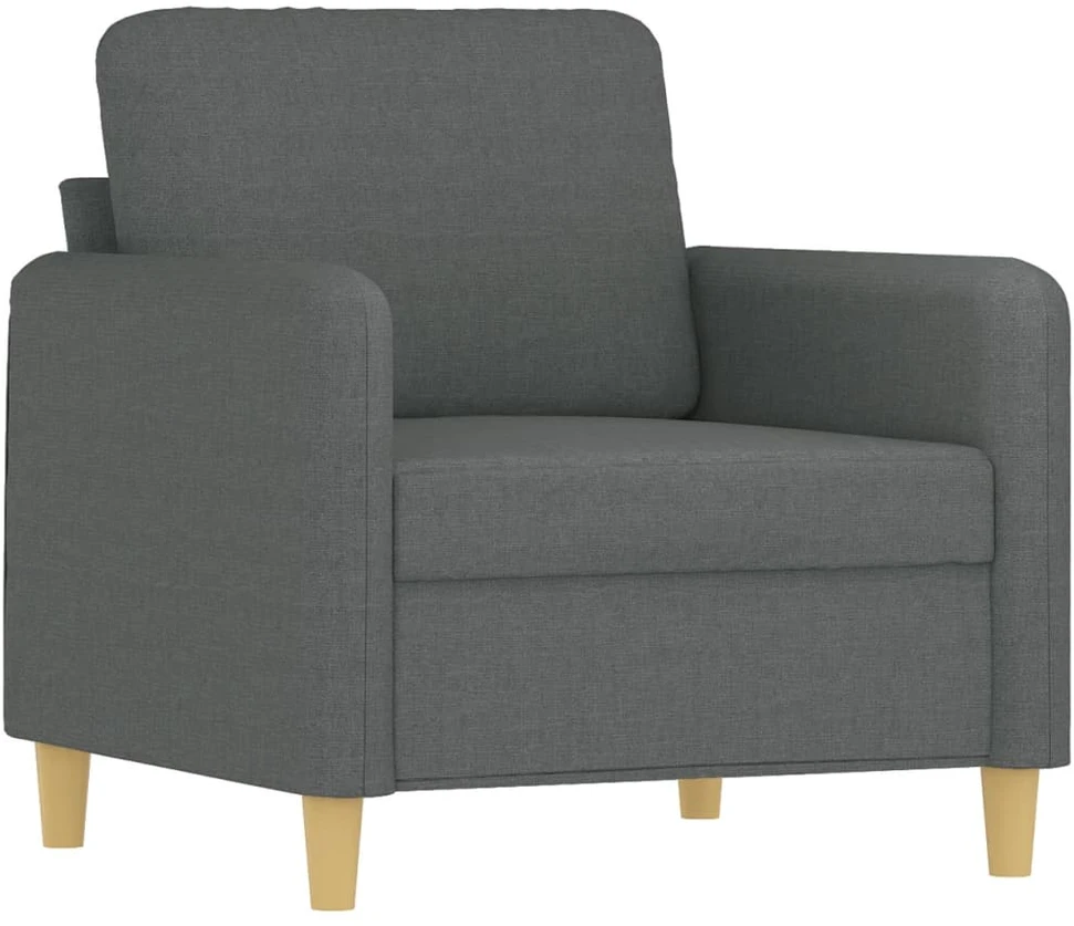 Sofa Sofos komplektas su pagalvėmis, 4 dalių, pilkas, audinys