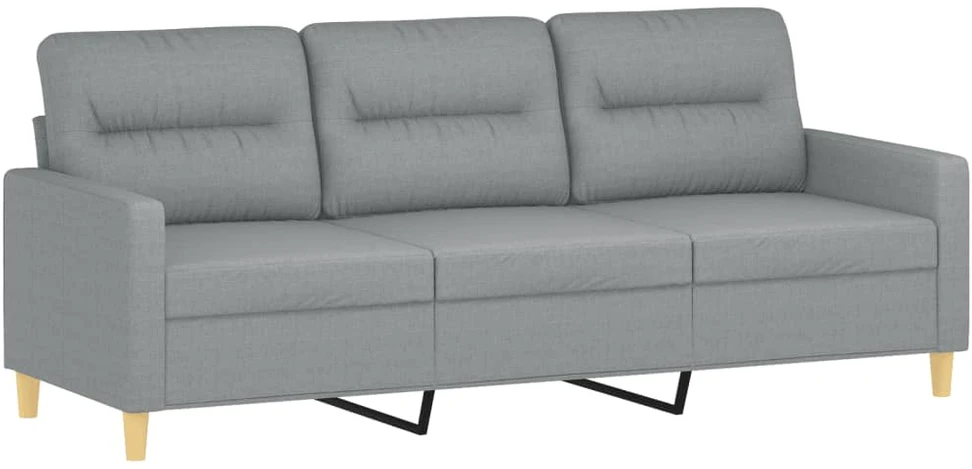 Sofa Sofos komplektas su pagalvėmis, 4 dalių, pilkas, audinys