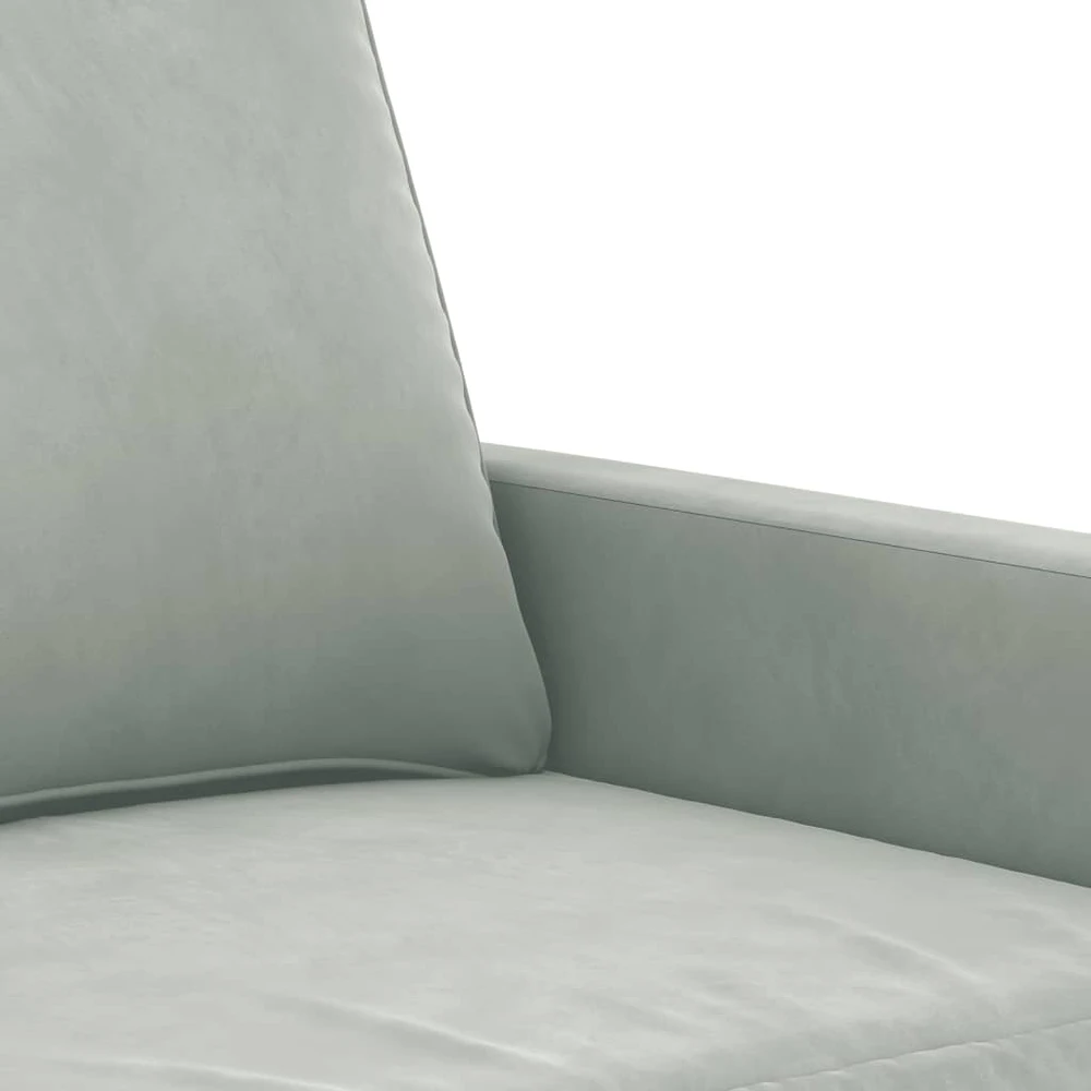 Sofa Sofos komplektas su pagalvėmis, 4 dalių, pilkas, aksomas