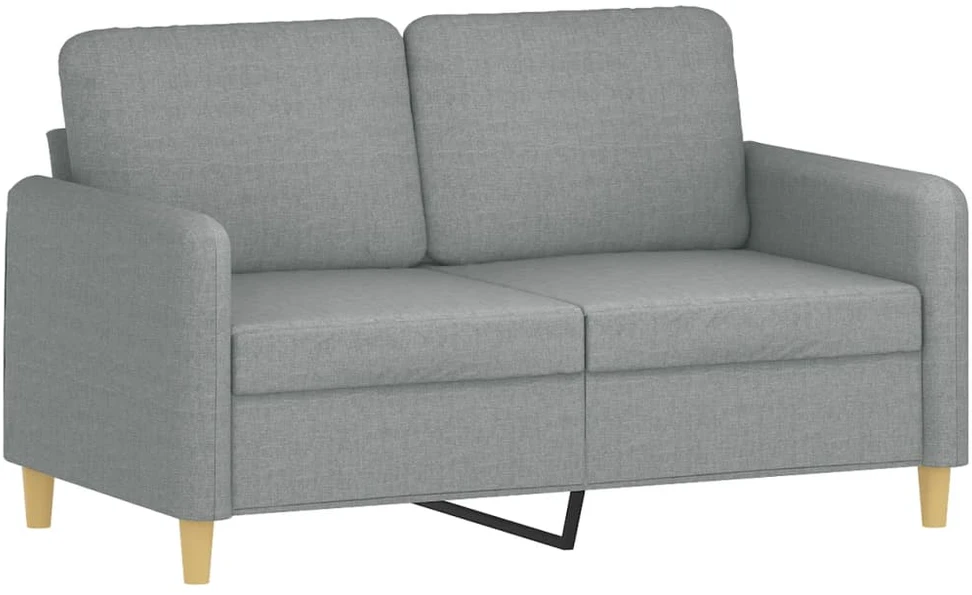 Sofa Sofos komplektas su pagalvėmis, 4 dalių, pilkas, audinys