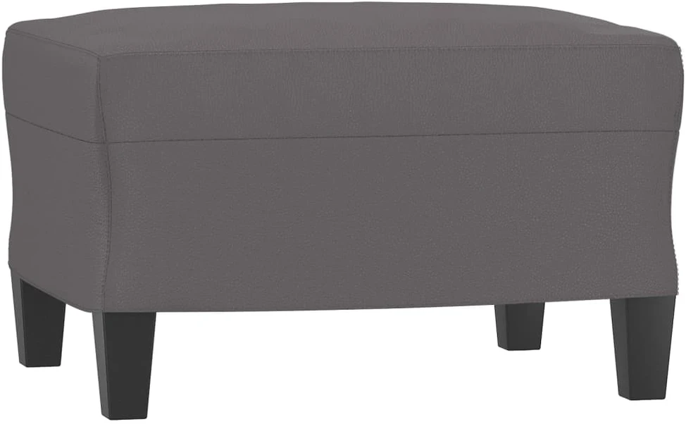 Sofa Sofos komplektas su pagalvėmis, 4 dalių, pilkas, dirbtinė oda