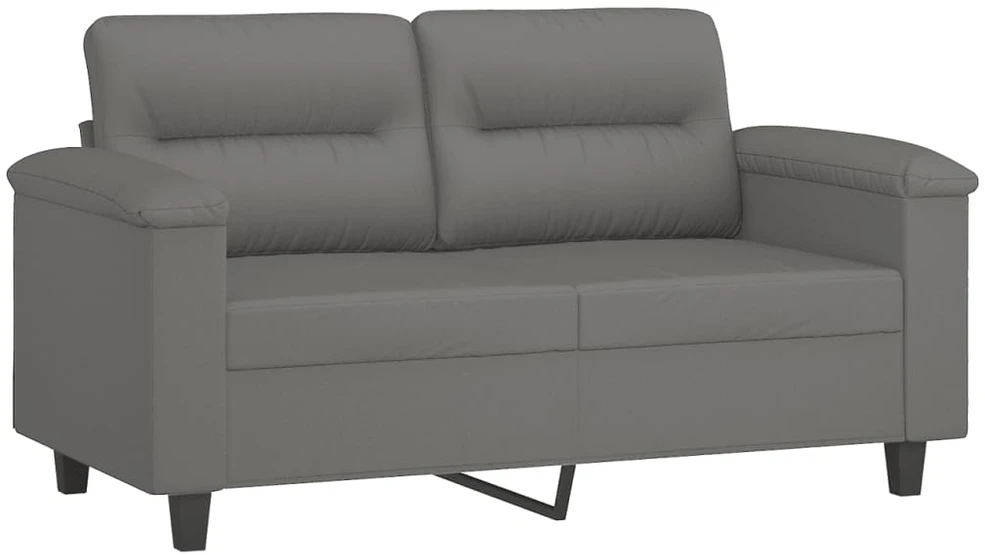 Sofa Sofos komplektas su pagalvėmis, 4 dalių, pilkas, audinys