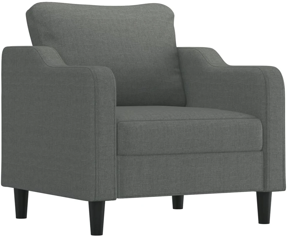 Sofa Sofos komplektas su pagalvėmis, 4 dalių, pilkas, audinys