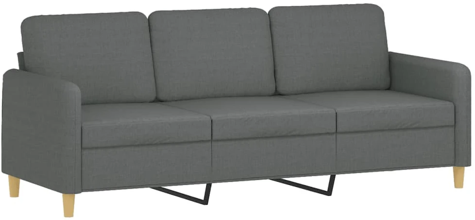 Sofa Sofos komplektas su pagalvėmis, 4 dalių, pilkas, audinys