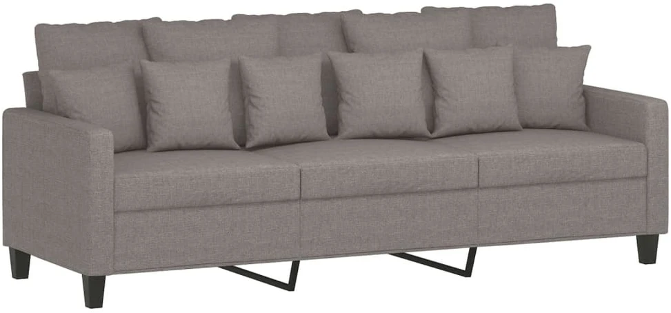 Sofa Sofos komplektas su pagalvėmis, 4 dalių, taupe, audinys